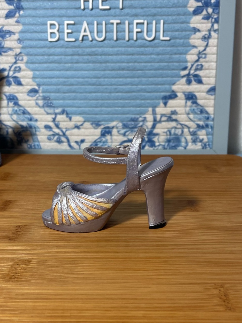 Vintage Inspired Resin High Heel Figurine